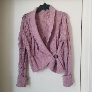 Large Lavender Crochet Free People Shaw